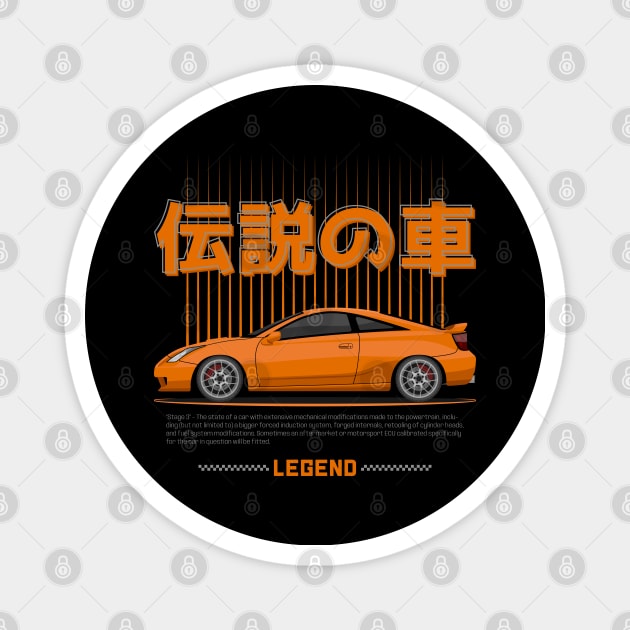 Tuner Orange Celica MK7 JDM Magnet by GoldenTuners